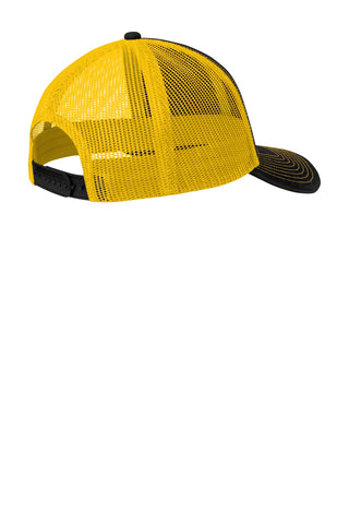 Port Authority Snapback Trucker Cap (Black/ Gold)