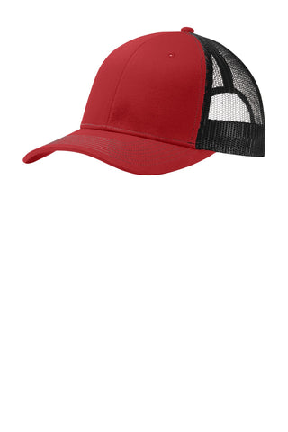 Port Authority Snapback Trucker Cap (Flame Red/ Black)