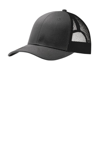 Port Authority Snapback Trucker Cap (Grey Steel/ Black)