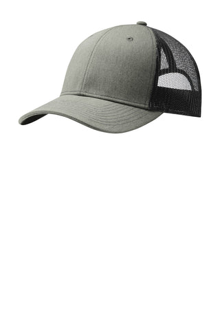 Port Authority Snapback Trucker Cap (Heather Grey/ Black)