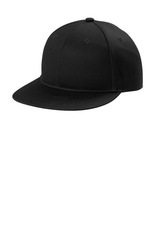 Port Authority Snapback Flat Bill Cap (Black)