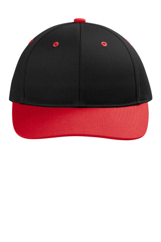 Port Authority Snapback Cap (Black/ True Red)