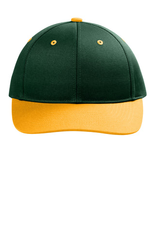 Port Authority Snapback Cap (Dark Green/ Gold)