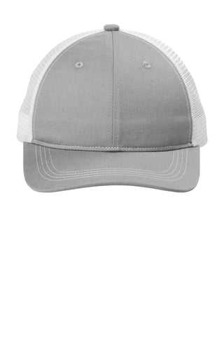 Port Authority Unstructured Snapback Trucker Cap (Gusty Grey/ White)