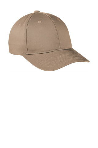 Port Authority Snapback Fine Twill Cap (Khaki)