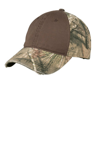 Port Authority Camo Cap with Contrast Front Panel (Mossy Oak Break-Up Country/ Chocolate)