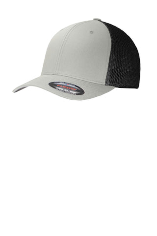 Port Authority Flexfit Mesh Back Cap (Silver/ Black)