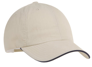 Port Authority Sandwich Bill Cap (Beige/ Navy)