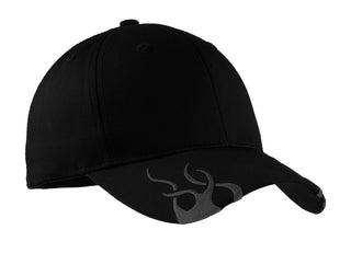 Port Authority Racing Cap with Flames (Black/ Charcoal)