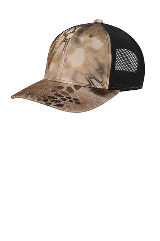 Port Authority Performance Camouflage Mesh Back Snapback Cap (Kryptek Highlander/ Black)