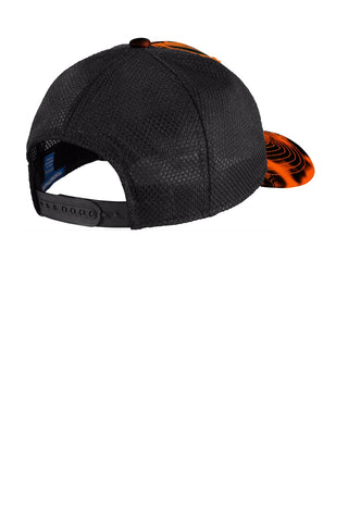 Port Authority Performance Camouflage Mesh Back Snapback Cap (Kryptek Inferno/ Black)