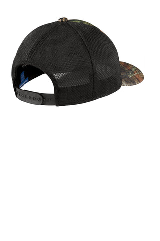 Port Authority Performance Camouflage Mesh Back Snapback Cap (Mossy Oak Break-Up Country/ Black)