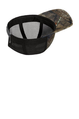 Port Authority Performance Camouflage Mesh Back Snapback Cap (Mossy Oak Break-Up Country/ Black)