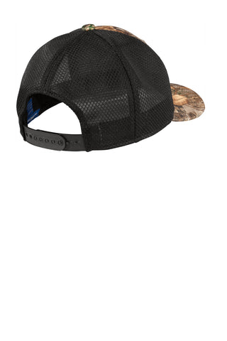 Port Authority Performance Camouflage Mesh Back Snapback Cap (Realtree Edge/ Black)