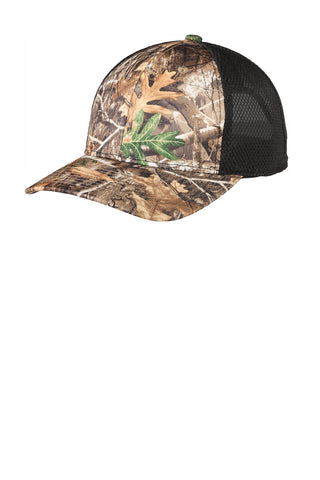 Port Authority Performance Camouflage Mesh Back Snapback Cap (Realtree Edge/ Black)