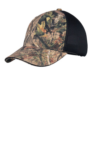 Port Authority Camouflage Cap with Air Mesh Back (Mossy Oak Break-Up Country/ Black)