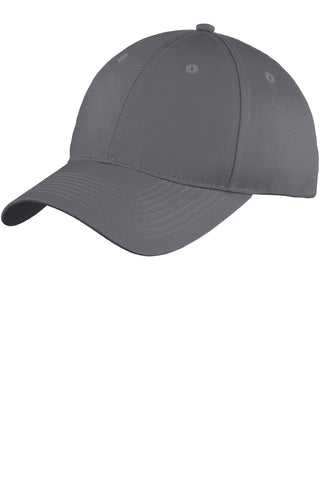 Port & Company Youth Six-Panel Unstructured Twill Cap (Charcoal)