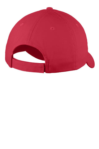 Port & Company Six-Panel Unstructured Twill Cap (Red)