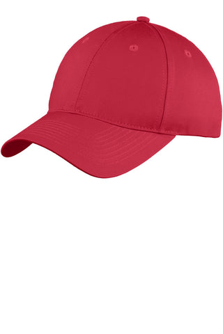 Port & Company Six-Panel Unstructured Twill Cap (Red)