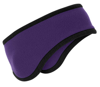 Port Authority Two-Color Fleece Headband (Purple)