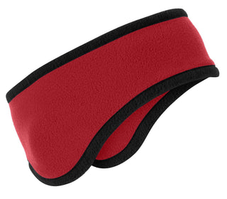Port Authority Two-Color Fleece Headband (Red)