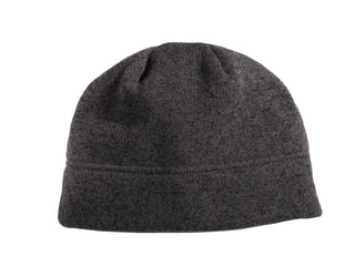 Port Authority Heathered Knit Beanie (Black Heather/ Charcoal)
