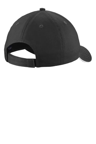 Port & Company Unstructured Sandwich Bill Cap (Black/ White)