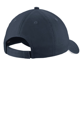 Port & Company Unstructured Sandwich Bill Cap (Navy/ White)