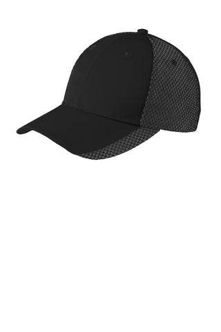 Port Authority Two-Color Mesh Back Cap (Black/ White)