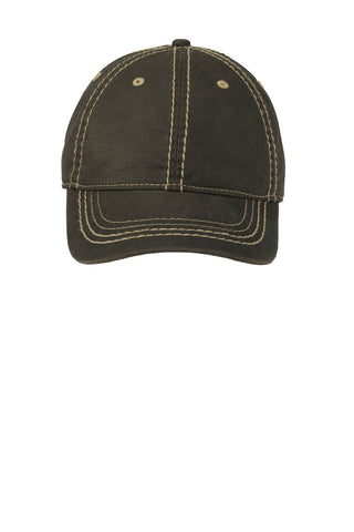 Port Authority Pigment Print Distressed Cap (Black)