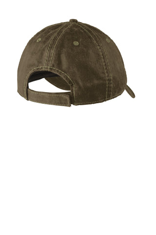 Port Authority Pigment Print Distressed Cap (Brown)