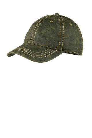 Port Authority Pigment Print Distressed Cap (Olive)