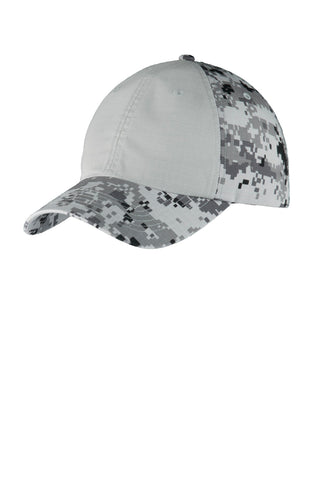 Port Authority Colorblock Digital Ripstop Camouflage Cap (Grey Camo/ Grey)