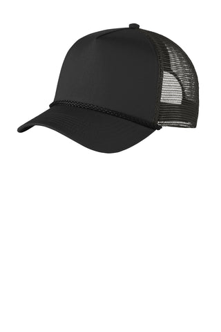 Port Authority 5-Panel Snapback Cap (Black)