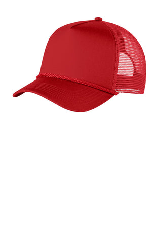 Port Authority 5-Panel Snapback Cap (Red)