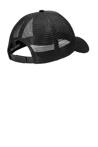 Port Authority 5-Panel Twill Foam Trucker Cap (Black/ Black)