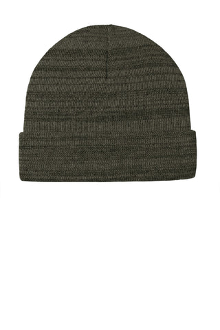 Port Authority Knit Cuff Beanie (Olive Green Heather)