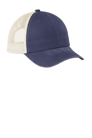 Port Authority Beach Wash Mesh Back Cap (Denim Blue/ Stone)