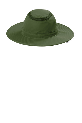 Port Authority Outdoor Ventilated Wide Brim Hat (Olive Leaf)