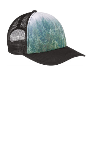 Port Authority Photo Real Snapback Trucker Cap (Forest)