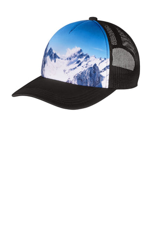 Port Authority Photo Real Snapback Trucker Cap (Snow Caps)