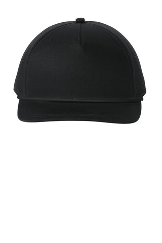 Port Authority Snapback Five-Panel Rope Cap (Black/ Black)