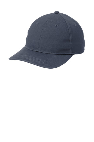 Port Authority Leather Strap Cap (Navy)