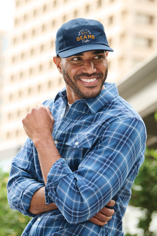 Port Authority Brushed Cotton Camper Cap (Navy)