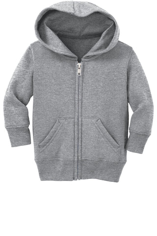 Port & Company Infant Core Fleece Full-Zip Hooded Sweatshirt (Athletic Heather)