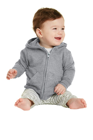 Port & Company Infant Core Fleece Full-Zip Hooded Sweatshirt (Athletic Heather)