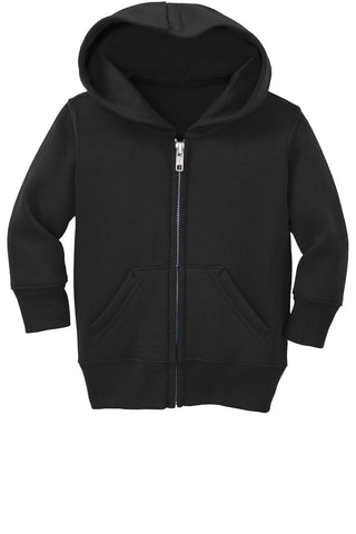 Port & Company Infant Core Fleece Full-Zip Hooded Sweatshirt (Jet Black)