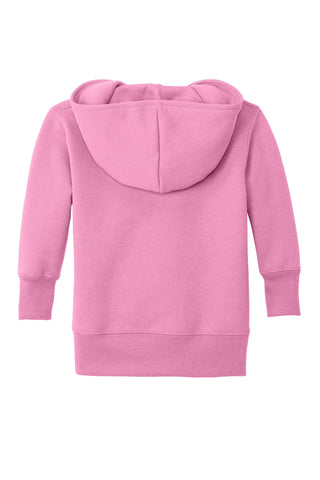 Port & Company Infant Core Fleece Full-Zip Hooded Sweatshirt (Candy Pink)