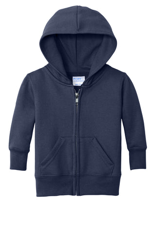 Port & Company Infant Core Fleece Full-Zip Hooded Sweatshirt (Navy)