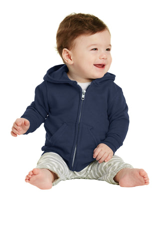 Port & Company Infant Core Fleece Full-Zip Hooded Sweatshirt (Navy)